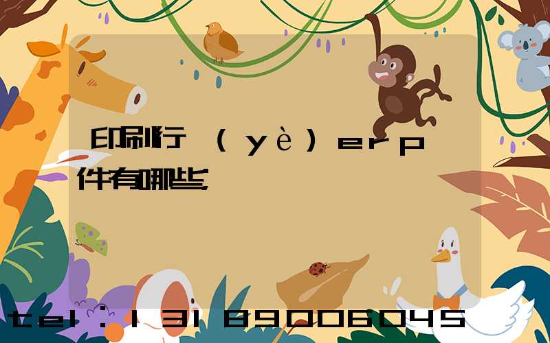 印刷行業(yè)erp軟件有哪些