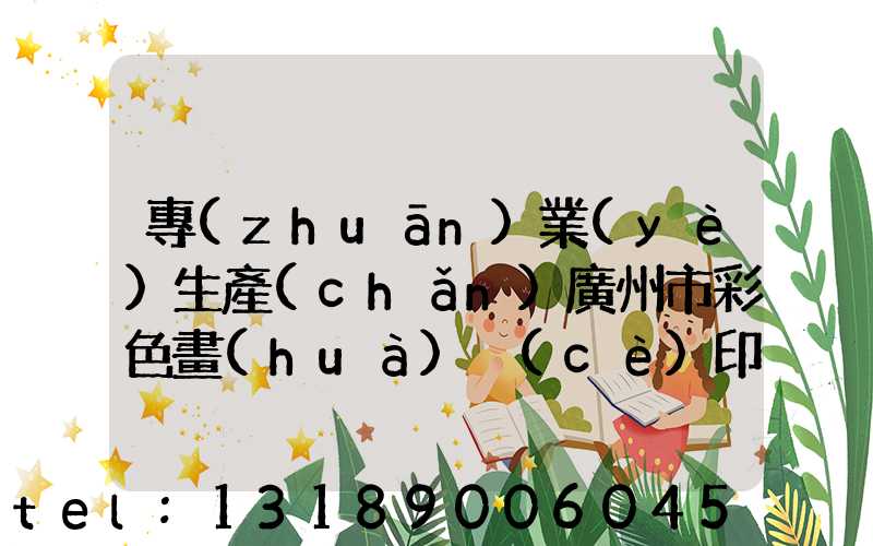 專(zhuān)業(yè)生產(chǎn)廣州市彩色畫(huà)冊(cè)印刷廠