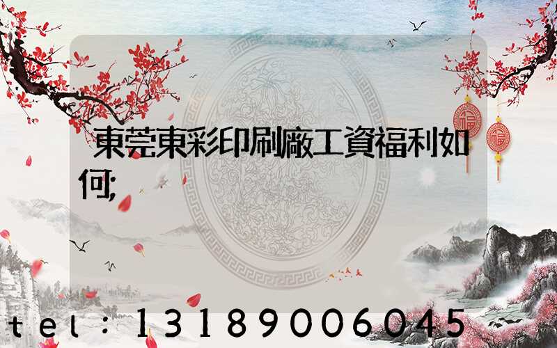 東莞東彩印刷廠工資福利如何