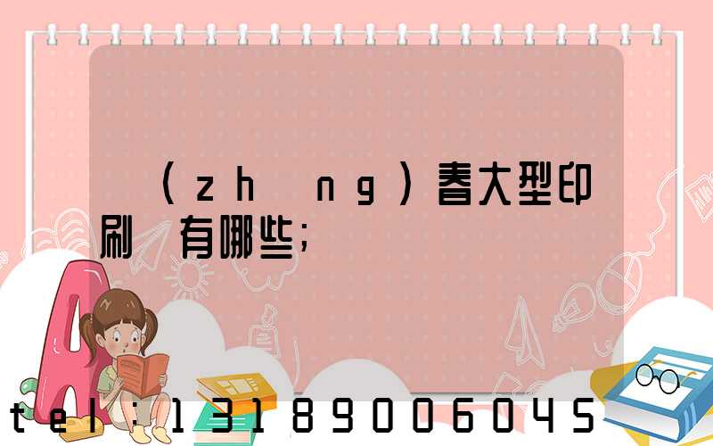 長(zhǎng)春大型印刷廠有哪些